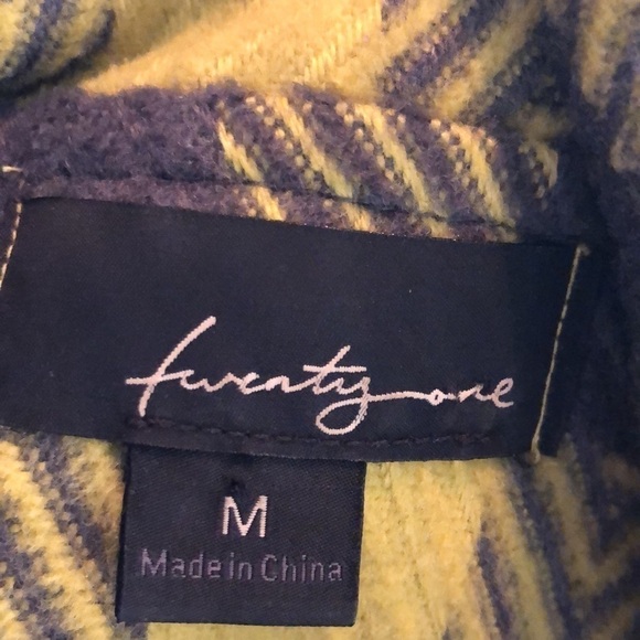 Twenty One Chartreuse and Gray Plaid French Vibes Double Breasted Jacket Size M - Picture 11 of 12